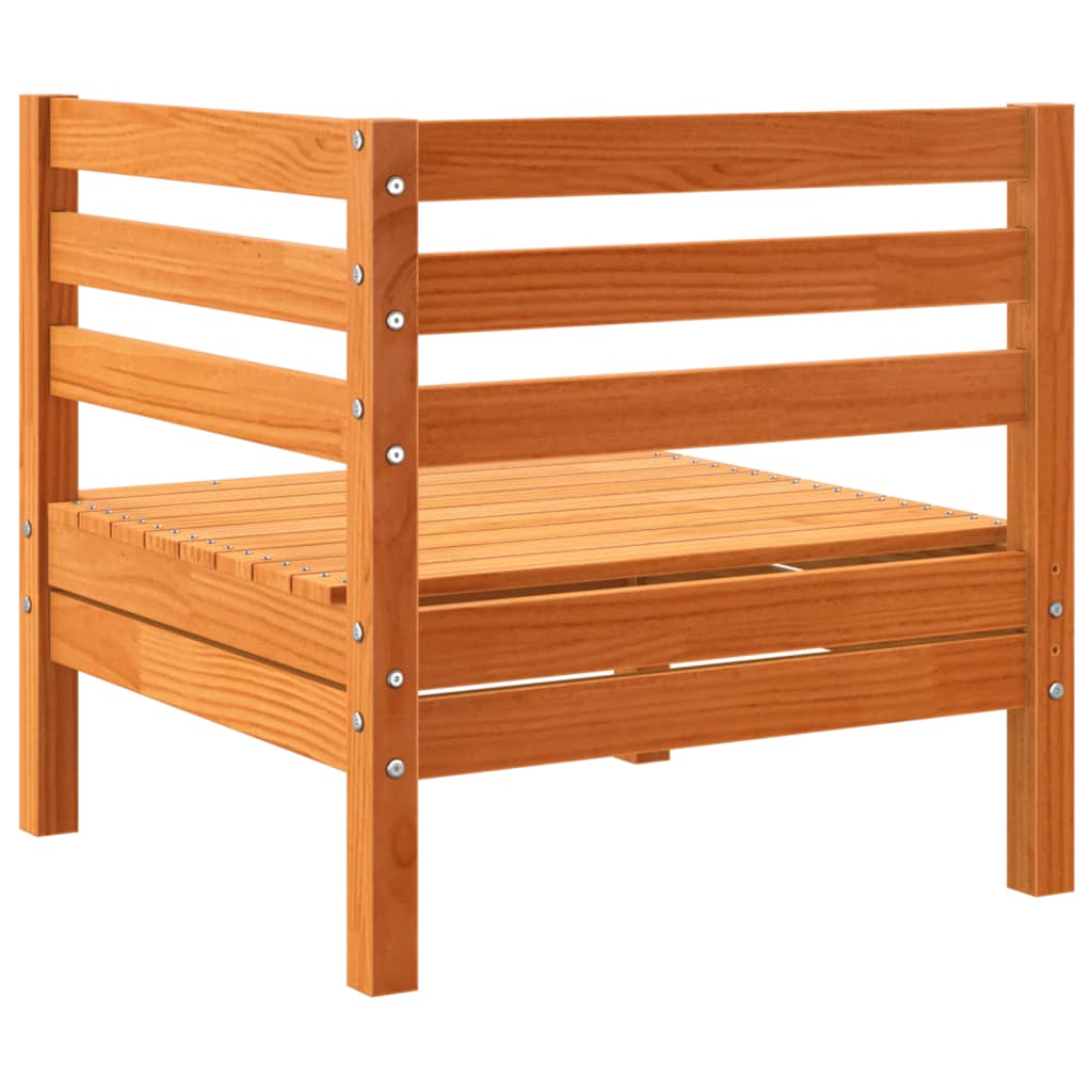 vidaXL 8-delige Loungeset met kussens massief grenenhout wasbruin