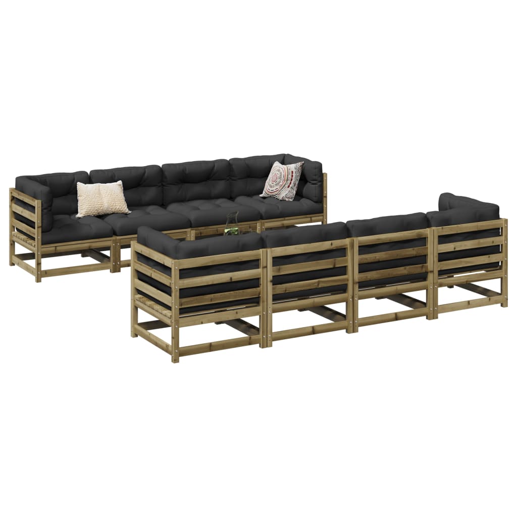 vidaXL 9-piece Lounge Set Solid Pine Wood