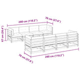 vidaXL 9-piece Lounge Set Solid Pine Wood