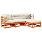 vidaXL 4-Piece Solid Pine Wood Lounge Set