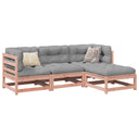 vidaXL 4-Piece Solid Pine Wood Lounge Set