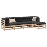 vidaXL 5-Piece Lounge Set Solid Pine Wood