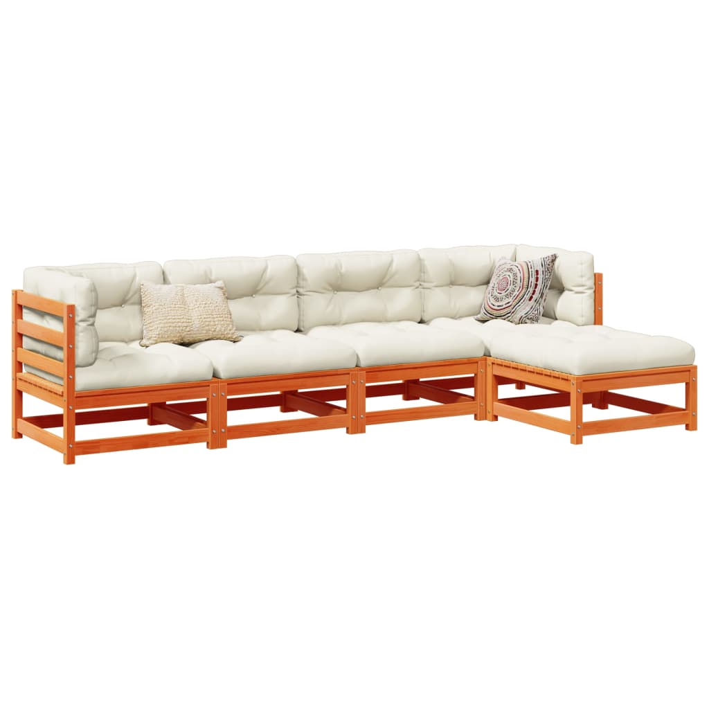 vidaXL 5-Piece Lounge Set Solid Pine Wood