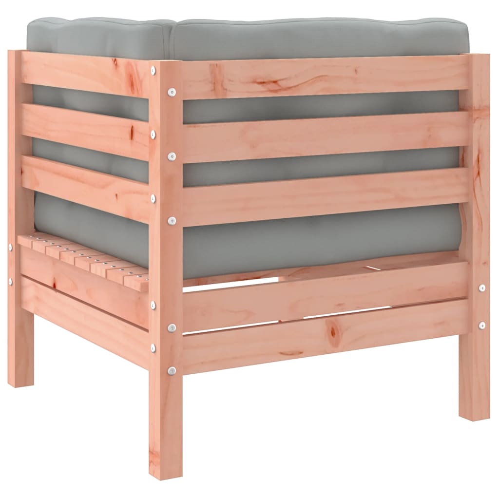 vidaXL 5-delige Loungeset met kussens massief grenenhout wasbruin