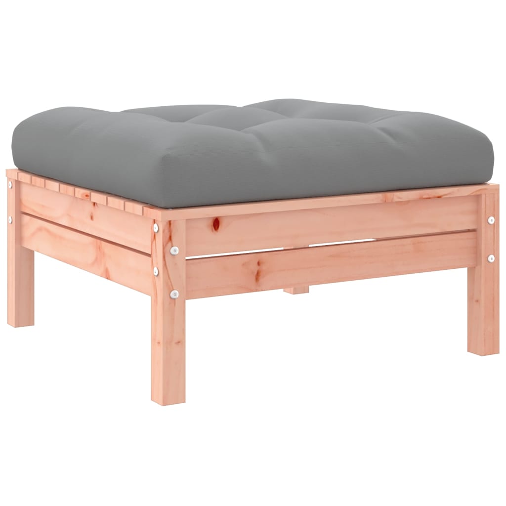 vidaXL 5-delige Loungeset met kussens massief grenenhout wasbruin
