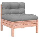vidaXL 6-delige Loungeset met kussens massief grenenhout wasbruin