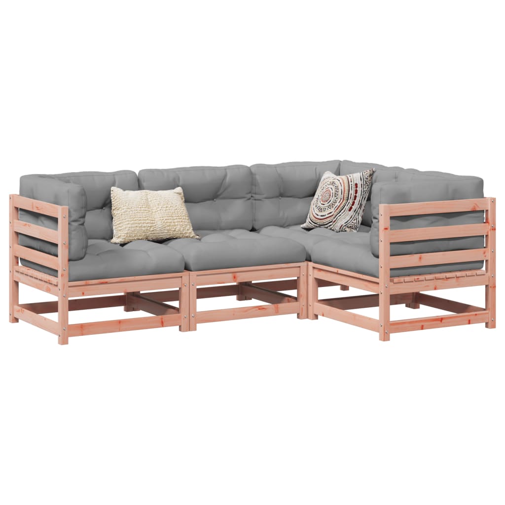 vidaXL 4-delige Loungeset massief grenenhout