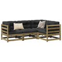 vidaXL 4-delige Loungeset massief grenenhout