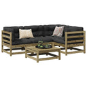vidaXL 5-Piece Lounge Set Solid Pine Wood
