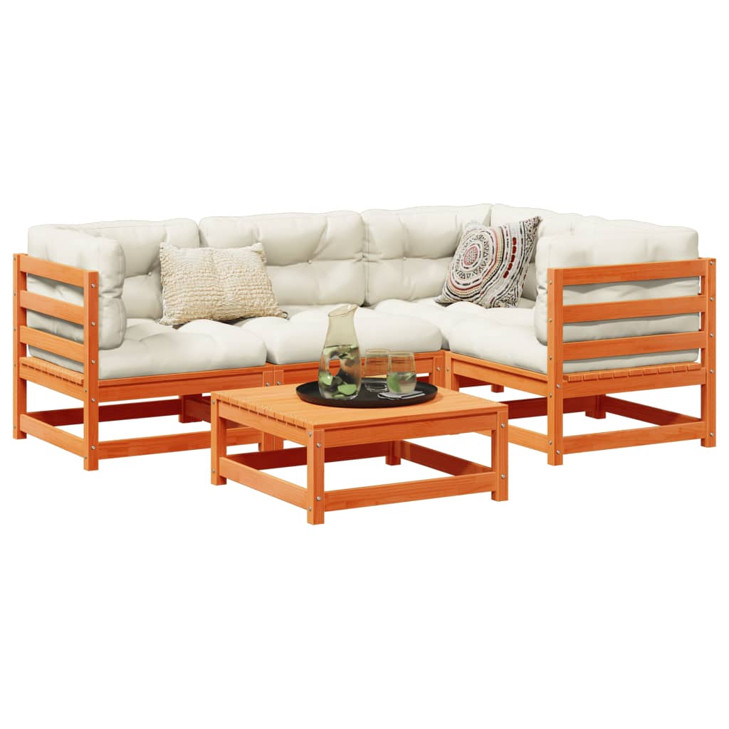 vidaXL 5-Piece Lounge Set Solid Pine Wood
