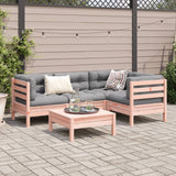 vidaXL 5-delige Loungeset met kussens massief grenenhout wasbruin