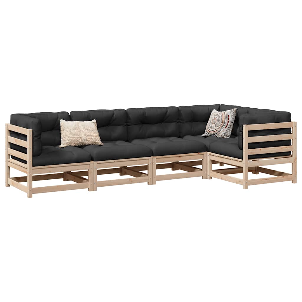 vidaXL 5-piece Lounge Set Solid Pine Wood