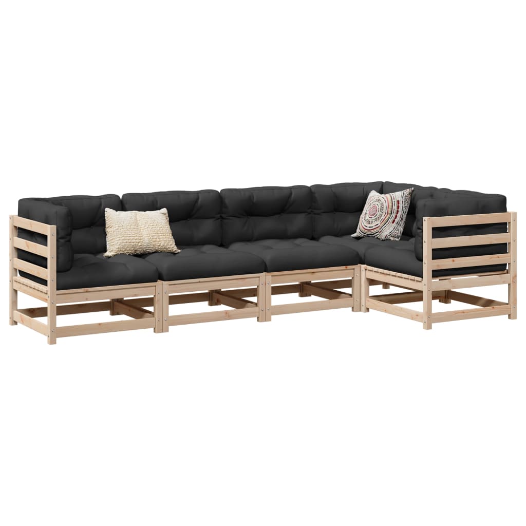 vidaXL 5-piece Lounge Set Solid Pine Wood