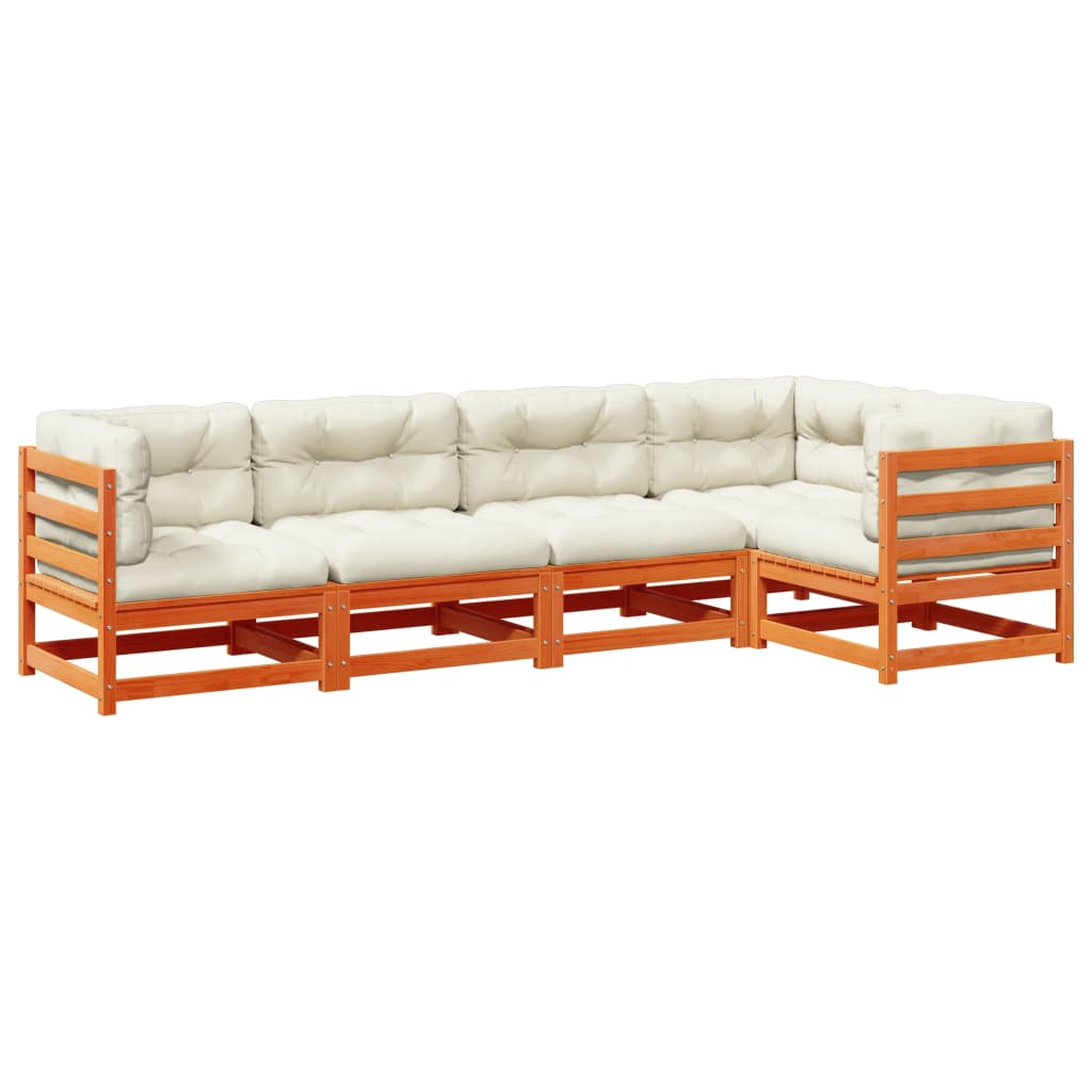vidaXL 5-piece Lounge Set Solid Pine Wood