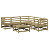 vidaXL 6-delige Loungeset massief grenenhout