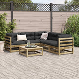 vidaXL 6-delige Loungeset massief grenenhout