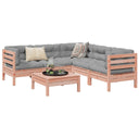 vidaXL 6-delige Loungeset met kussens massief grenenhout wasbruin