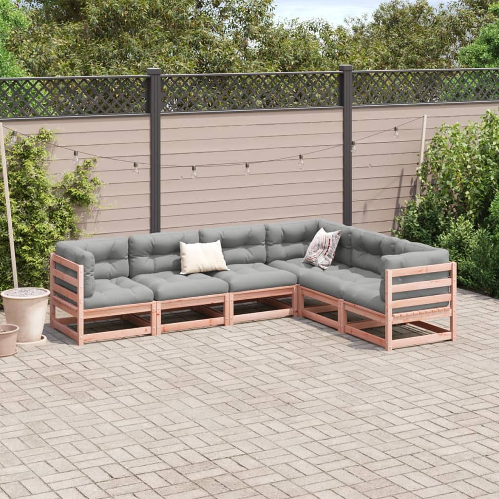 vidaXL 6-delige Loungeset massief grenenhout