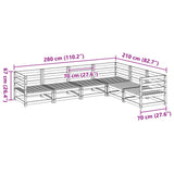 vidaXL 6-delige Loungeset massief grenenhout