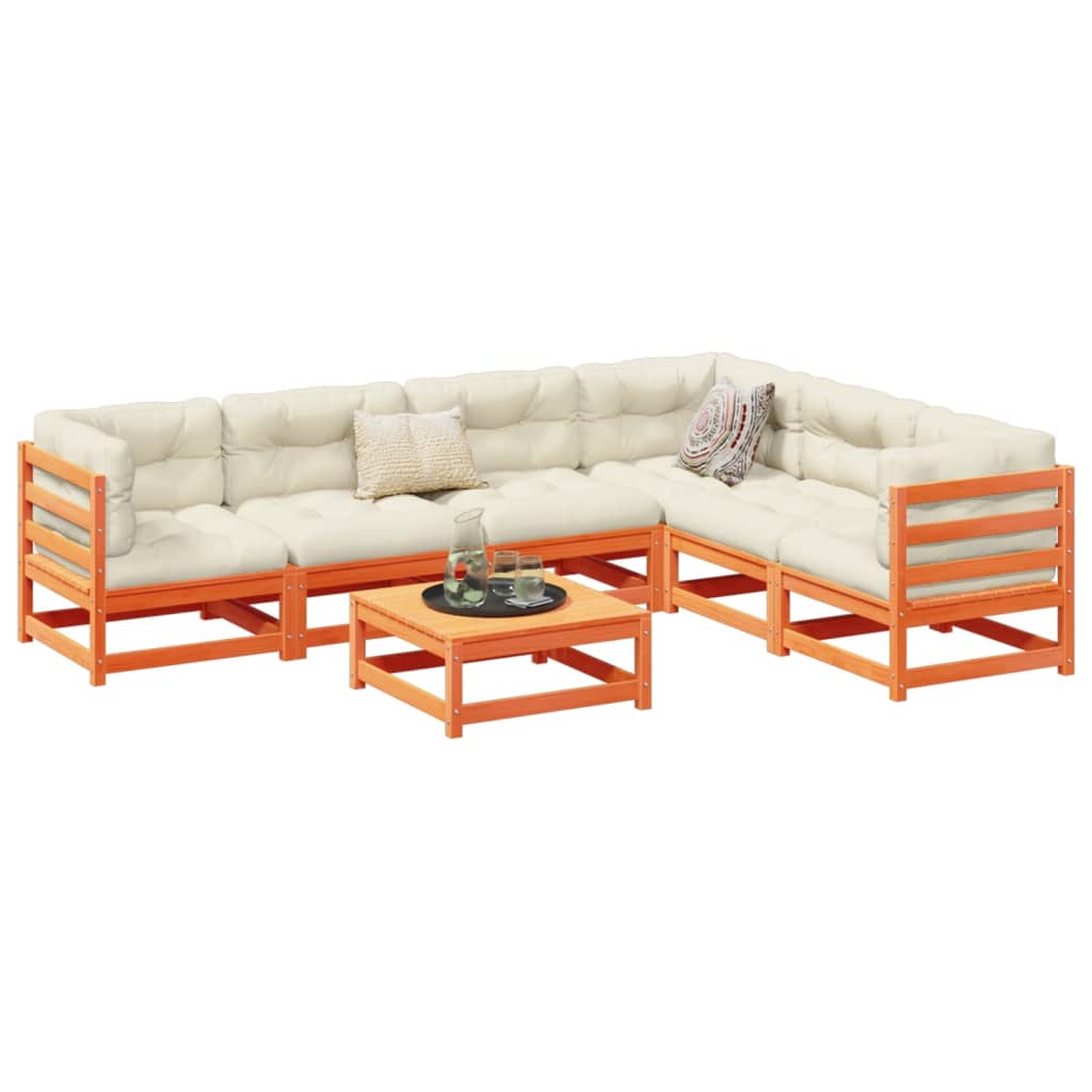 vidaXL 7-Piece Lounge Set Solid Pine Wood