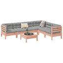 vidaXL 7-delige Loungeset met kussens massief grenenhout wasbruin