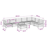 vidaXL 8-delige Loungeset massief grenenhout