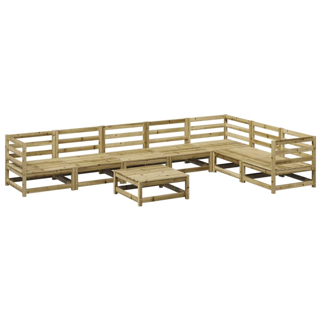 vidaXL 8-delige Loungeset massief grenenhout