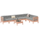 vidaXL 8-delige Loungeset met kussens massief grenenhout wasbruin