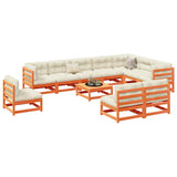 vidaXL 11-Piece Solid Pinewood Lounge Set