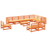 vidaXL 11-Piece Solid Pinewood Lounge Set
