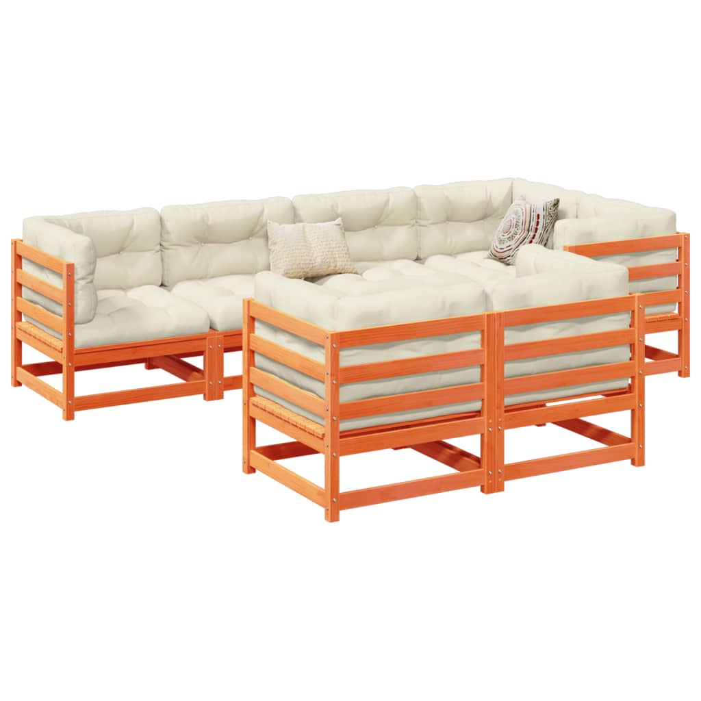 vidaXL 7-Piece Lounge Set Solid Pine Wood