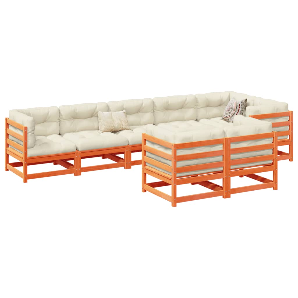 vidaXL 8-delige Loungeset massief grenenhout