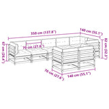 vidaXL 8-delige Loungeset massief grenenhout