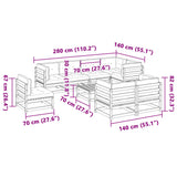 vidaXL 9-delige Loungeset massief grenenhout