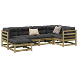 vidaXL 6-delige Loungeset massief grenenhout