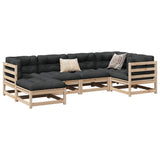 vidaXL 6-delige Loungeset massief grenenhout