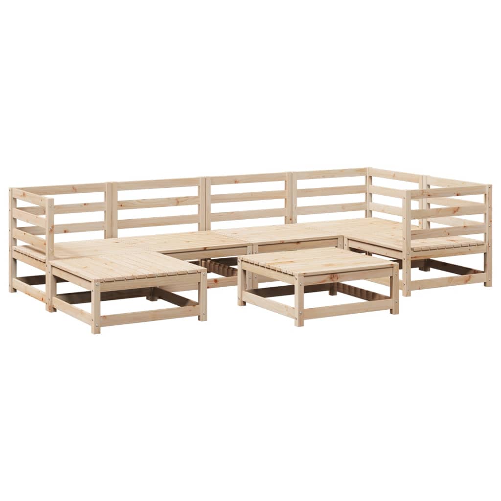 vidaXL 7-delige Loungeset massief grenenhout