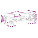 vidaXL 7-Piece Lounge Set Solid Pine Wood