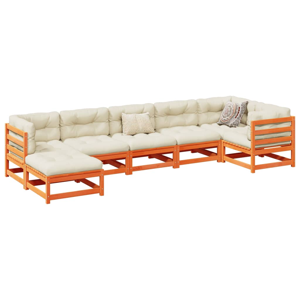 vidaXL 7-Piece Lounge Set Solid Pine Wood