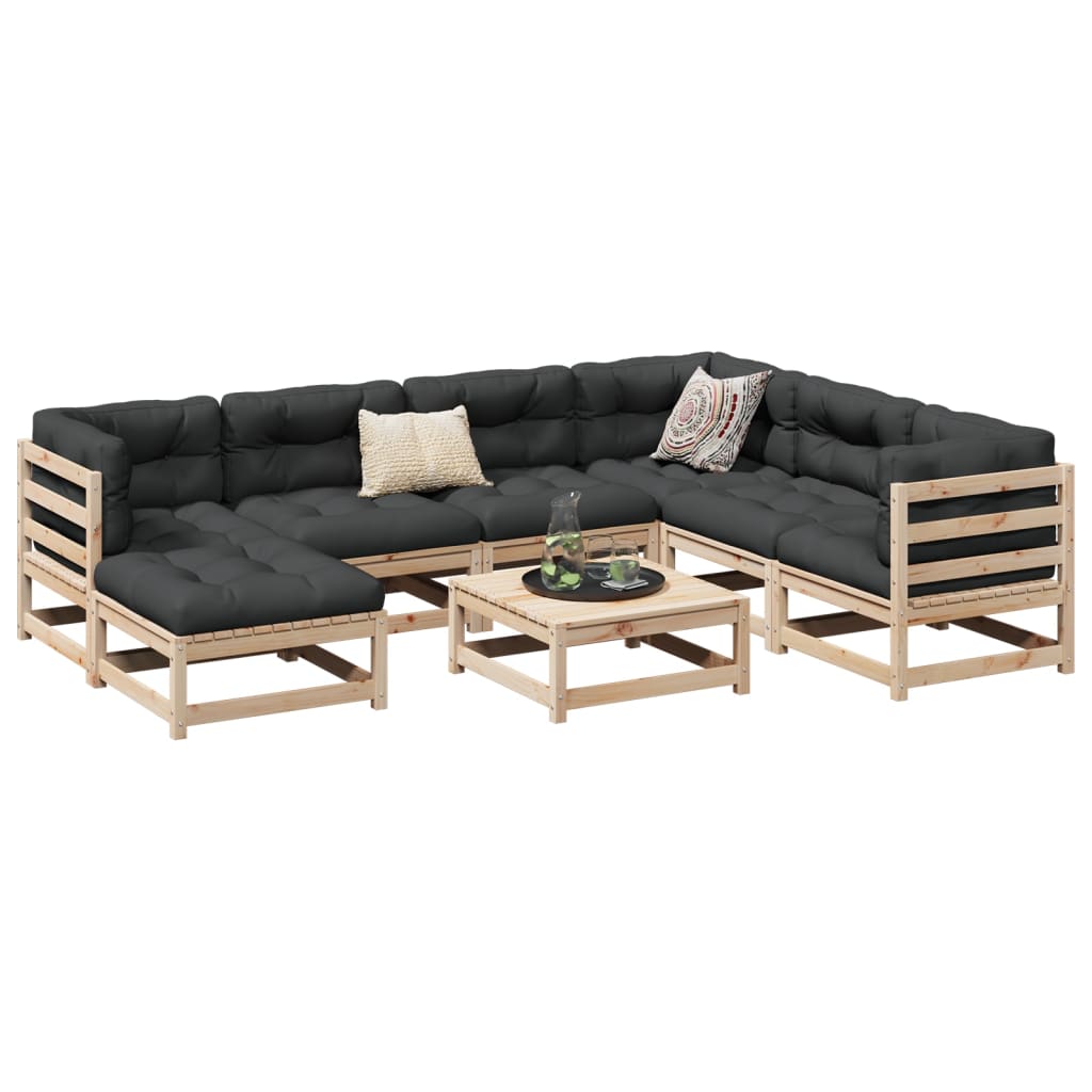 vidaXL 8-delige Loungeset massief grenenhout
