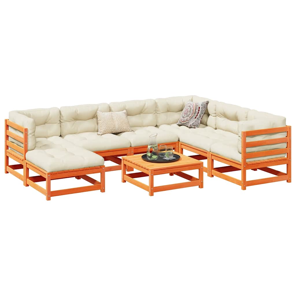 vidaXL 8-delige Loungeset massief grenenhout