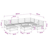 vidaXL 8-delige Loungeset massief grenenhout