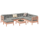 vidaXL 8-delige Loungeset met kussens massief grenenhout wasbruin