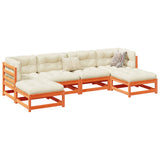 vidaXL 6-delige Loungeset massief grenenhout