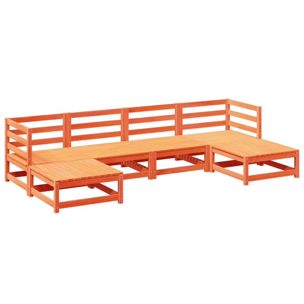 vidaXL 6-delige Loungeset massief grenenhout