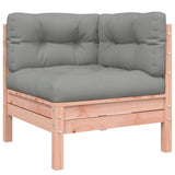 vidaXL 6-delige Loungeset met kussens massief grenenhout wasbruin