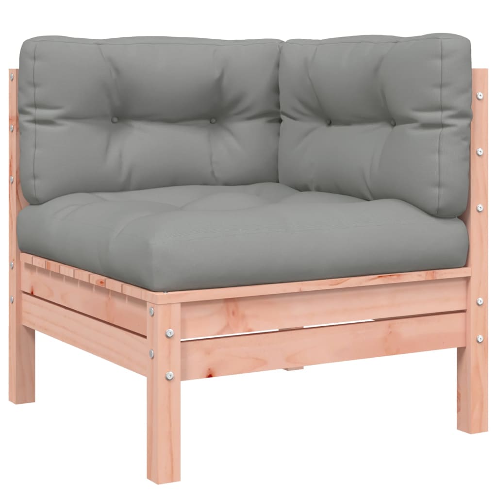 vidaXL 8-delige Loungeset met kussens massief grenenhout wasbruin