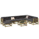vidaXL 9-piece Outdoor Lounge Set Solid Pine Wood