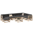 vidaXL 9-piece Outdoor Lounge Set Solid Pine Wood