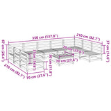 vidaXL 10-delige Loungeset massief grenenhout